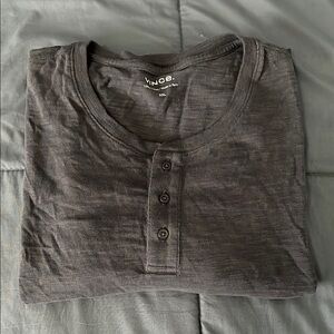 Vince Slub Cotton Short Sleeve Henley Size XXL